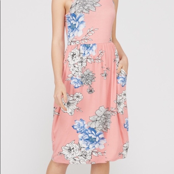 🙌🏻NWT pocket floral tank dress boutique USA Made - Picture 3 of 6